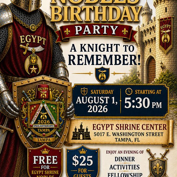 Egypt Shriners Annual Nobles Birthday Party - Guest Ticket